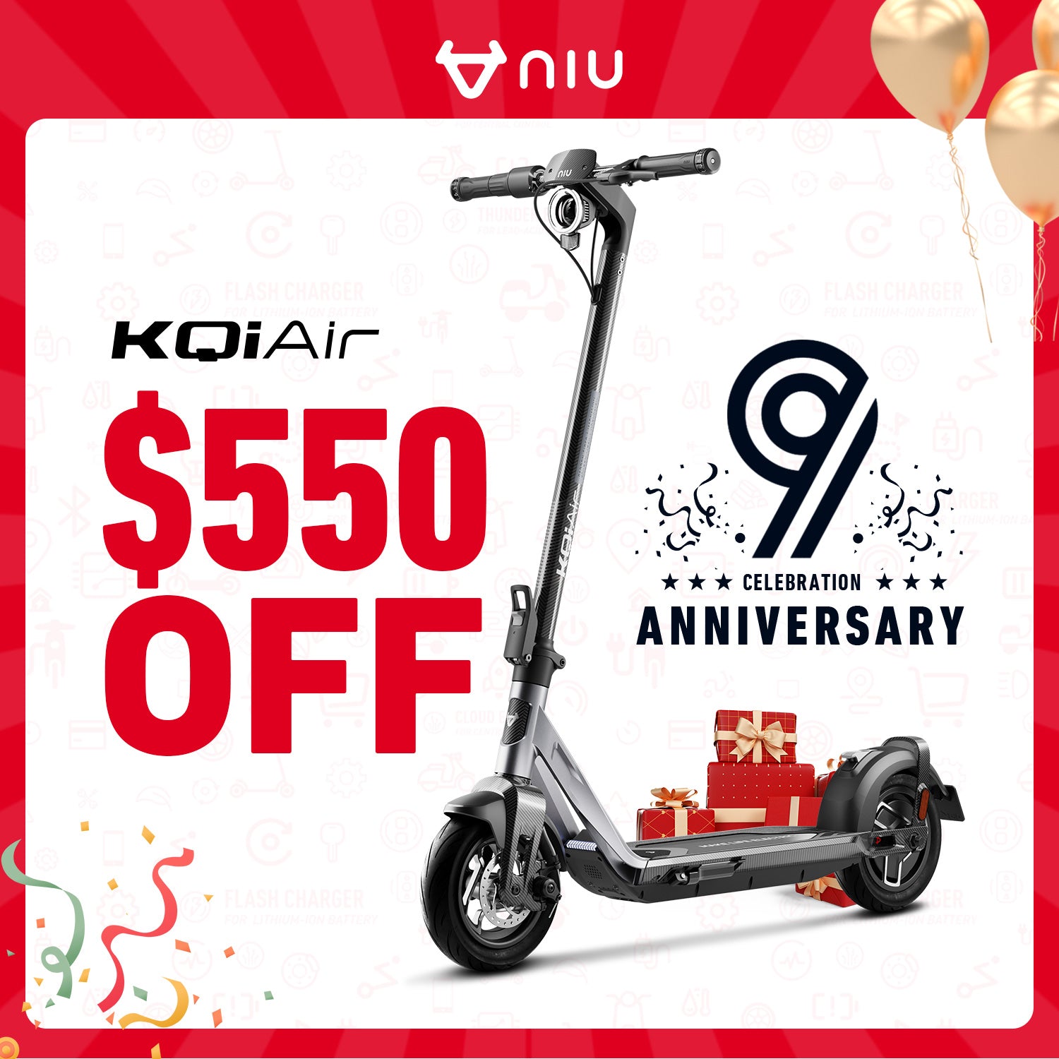 NIU KQi Air Lightest Electric Scooter