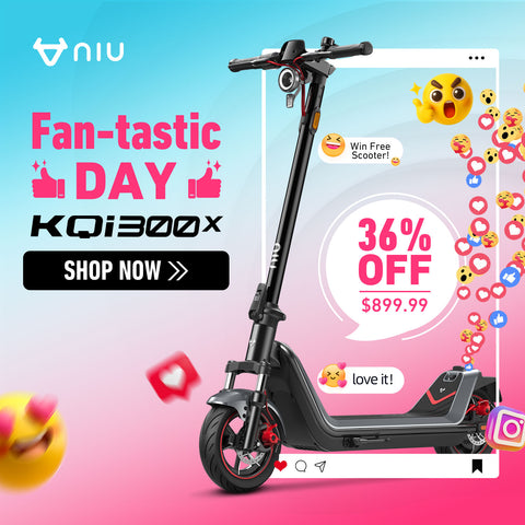 NIU KQi 300X All-Terrain Suspension Electric Scooter 25km/h | Range 60km